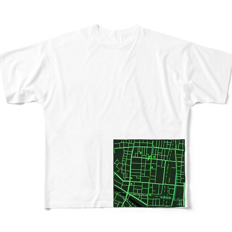 秋葉原の地図 Eric Gのフルグラフィックtシャツ通販 Suzuri スズリ