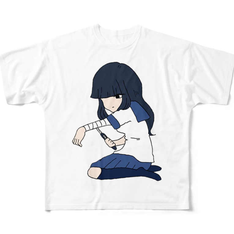 病み可愛い 自傷 オリジナル るーと ஐ ʚ ɞ ஐ Lud Mkbt のフルグラフィックtシャツ通販 Suzuri スズリ