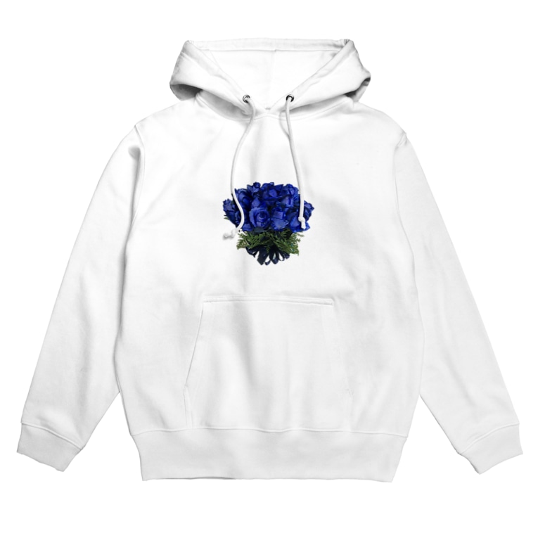 青い薔薇の花言葉 夢叶う 奇跡 祝福をお届け Obachanのパーカー通販 Suzuri スズリ