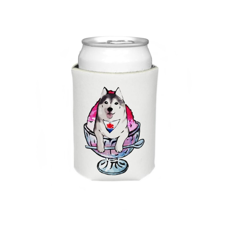 かき氷ワンちゃん 氷イチゴ ハスキー Koozies By 犬グッズの店しえるぶるー Cielblue Suzuri かき氷ワンちゃん 氷イチゴ ハスキー Koozies By 犬グッズの店しえるぶるー Cielblue Suzuri