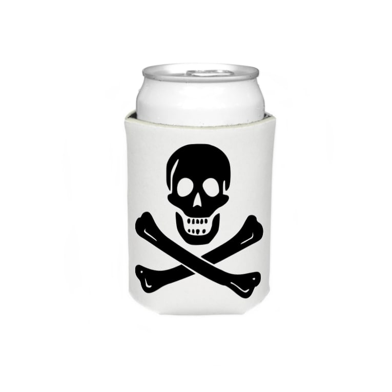 海賊旗スカル Jolly Roger サミュエル ベラミーの海賊旗 黒ロゴ Koozies By Dripped Dripped Suzuri