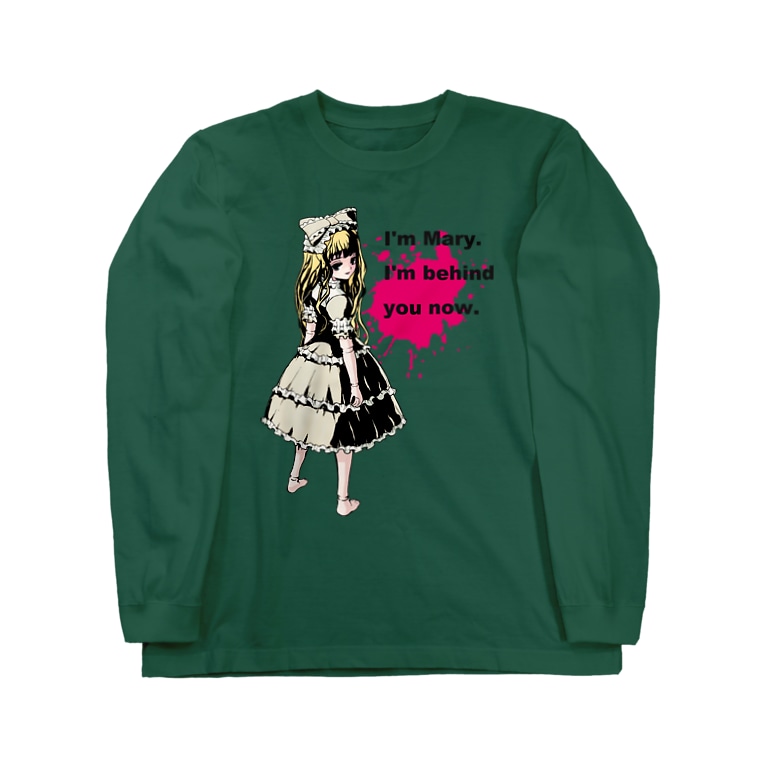 病みかわいいゴシックホラーデザイン Doll Splatte Mary Hinai Shop Hinai のロングスリーブtシャツ通販 Suzuri スズリ