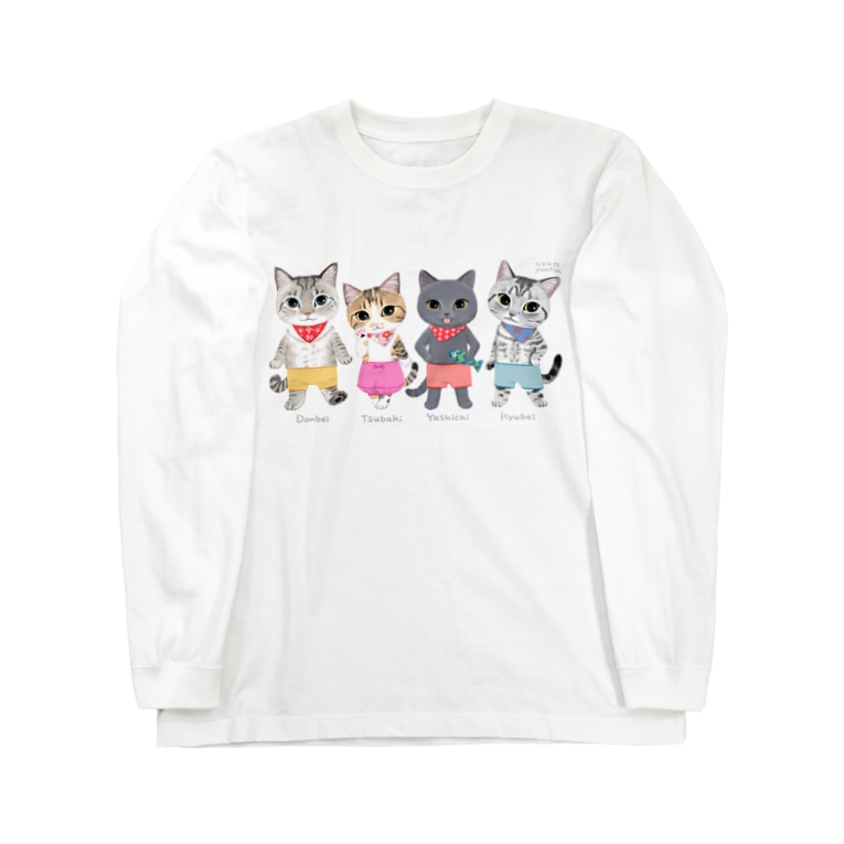 ねこぱんつさんに描いていただいたうちの子２ ネコソダテ Nekosodate のロングスリーブtシャツ通販 Suzuri スズリ