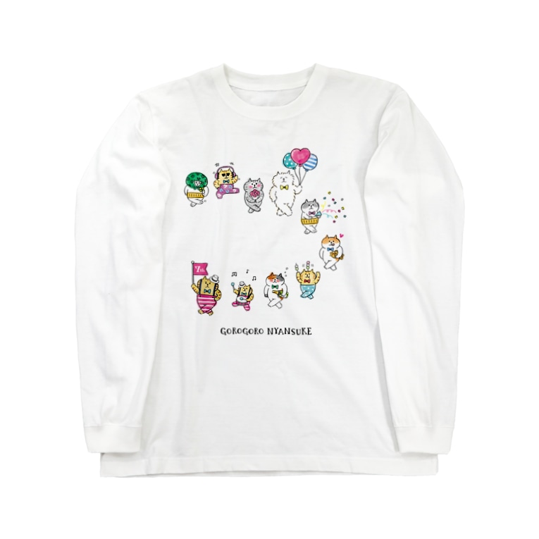 7th ごろごろにゃんすけ ごろごろにゃんすけ Gorogoronyansuke のロングスリーブtシャツ通販 Suzuri スズリ