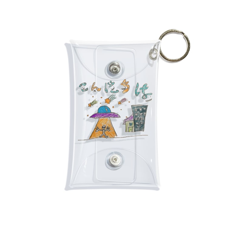 宇宙人さんこんにちは Amanexのミニクリアマルチケース通販 Suzuri スズリ