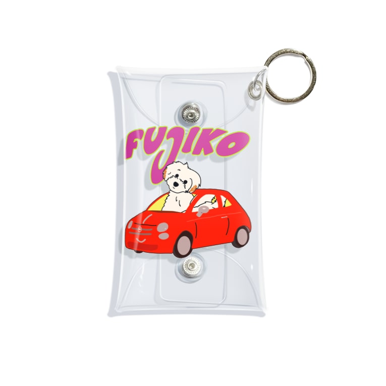 犬のドライブ Mini Clear Multipurpose Case By Fuji Dog A Connie Wembley Suzuri 犬のドライブ Mini Clear Multipurpose Case By Fuji Dog A Connie Wembley Suzuri