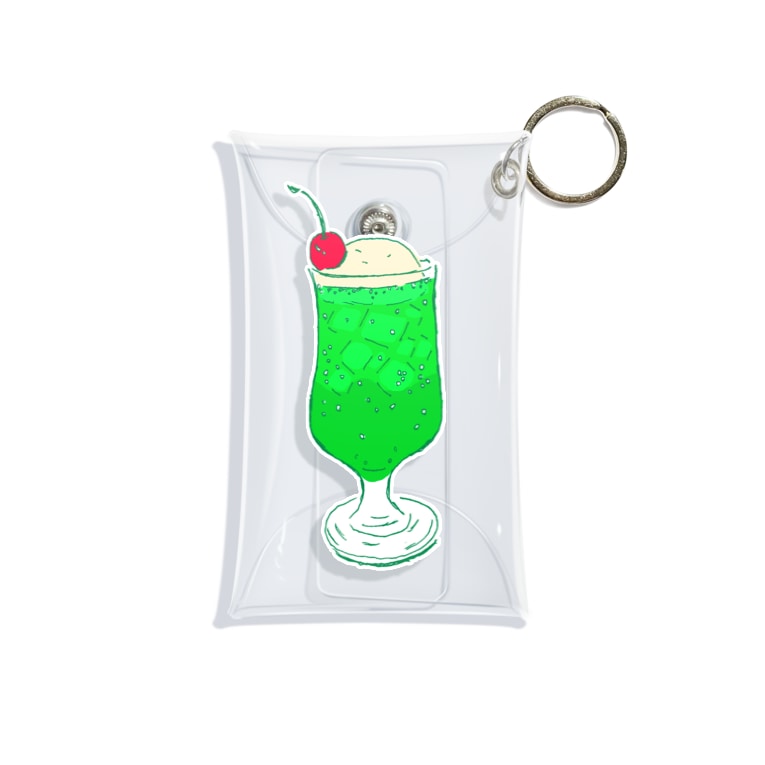 メロンクリームソーダ 文字なし Mini Clear Multipurpose Case By Nikorasu Go Woogo729 Suzuri