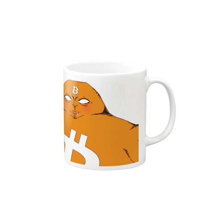 ビットコイン君 ニヤケ Mugs By Soco 仮想通貨キモキャラ Soco Illusts Suzuri ビットコイン君 ニヤケ Mugs By Soco 仮想通貨キモキャラ Soco Illusts Suzuri