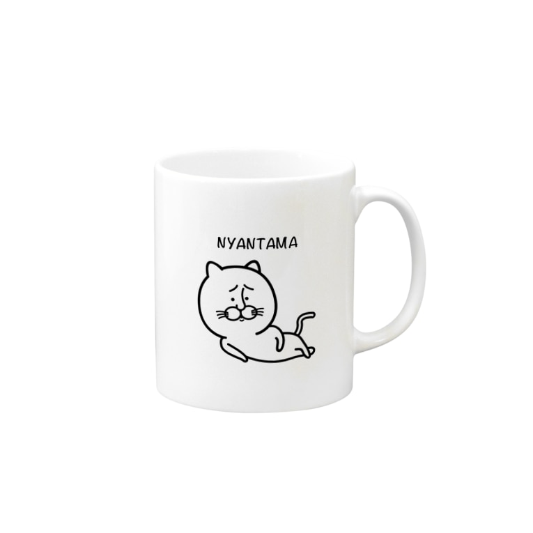 にゃんたま 猫 ゆるキャラ シンプル Mug By Tom 39 S Factory Egguncle Suzuri