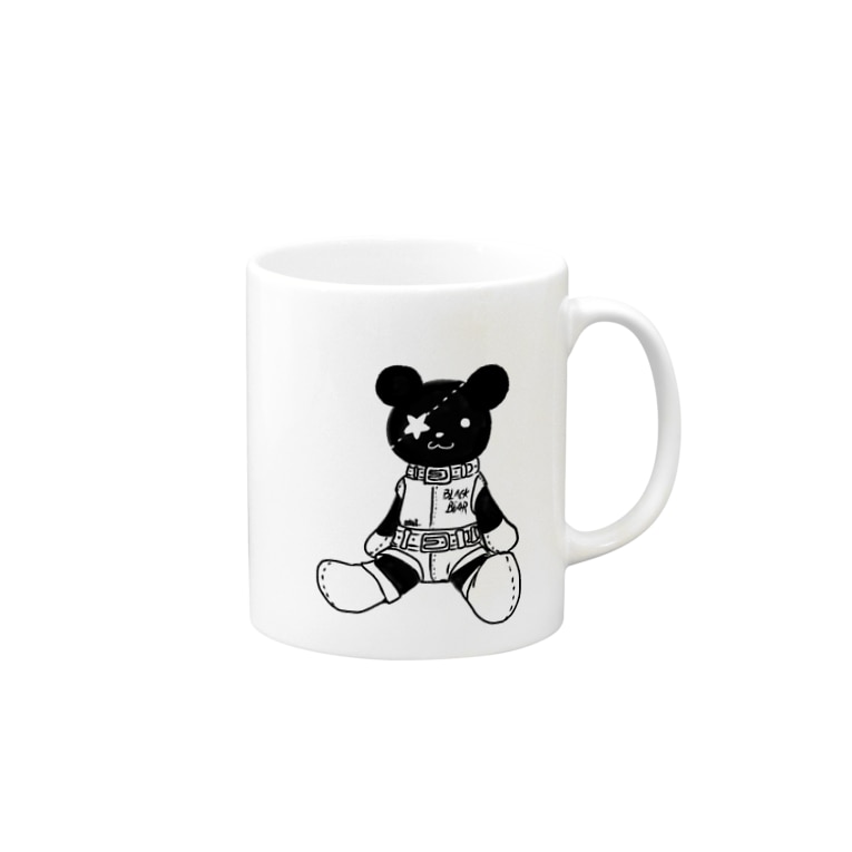 黒クマ君モノクロ Suzuki Satomi イラストショップ Lingmucongmei5 のマグカップ通販 Suzuri スズリ
