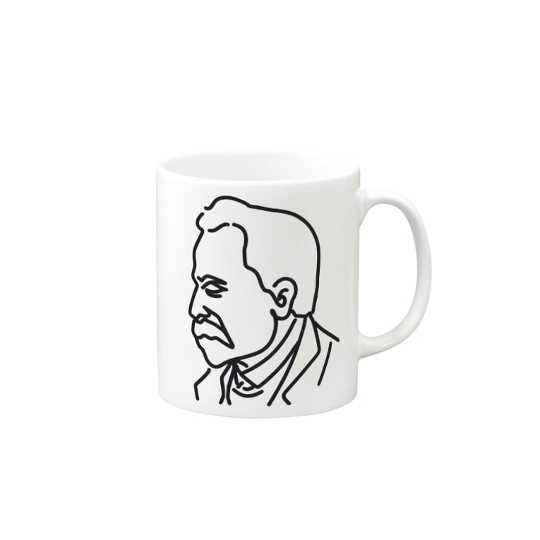 ニーチェ Nietzsche イラスト 哲学者 歴史 偉人アート Aliviostaのマグカップ通販 Suzuri スズリ