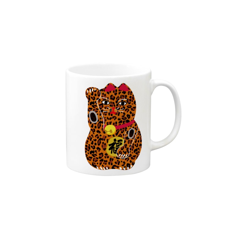 招き猫 豹柄 Jibarima雑貨 Jibarimazacca のマグカップ通販 Suzuri スズリ 招き猫 豹柄 Jibarima雑貨 Jibarimazacca のマグカップ通販 Suzuri スズリ