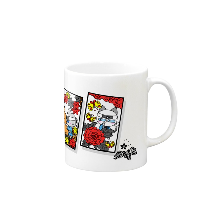 にゃーにゃー組 花札猪鹿蝶ver にゃーにゃー組 Lineスタンプ 絵文字販売中 Asagim 22 のマグカップ通販 Suzuri スズリ にゃーにゃー組 花札猪鹿蝶ver にゃーにゃー組 Lineスタンプ 絵文字販売中 Asagim 22 のマグカップ通販 Suzuri スズリ
