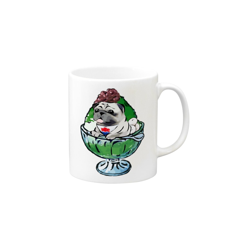 かき氷ワンちゃん 宇治金時 パグ フォーン 犬グッズの店しえるぶるー Cielblue のマグカップ通販 Suzuri スズリ かき氷ワンちゃん 宇治金時 パグ フォーン 犬グッズの店しえるぶるー Cielblue のマグカップ通販 Suzuri スズリ