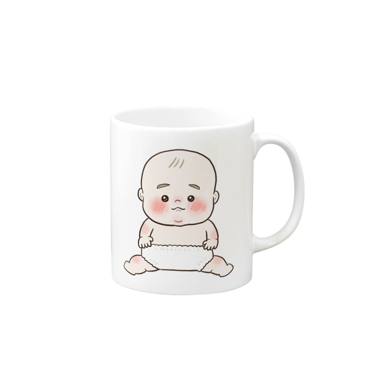 薄毛赤ちゃん おむつ Mugs By ユユマル Yuyumaru Suzuri