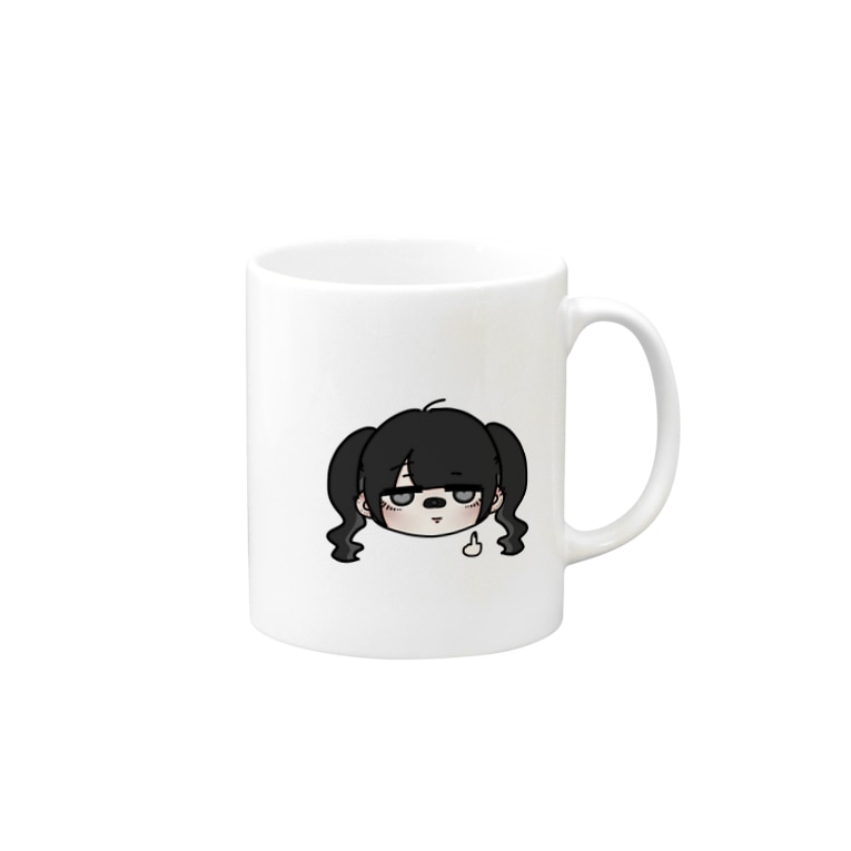 中指は友情の証 Mugs By みゆの子のｲﾗｽﾄ屋 Kyanmiyu Suzuri