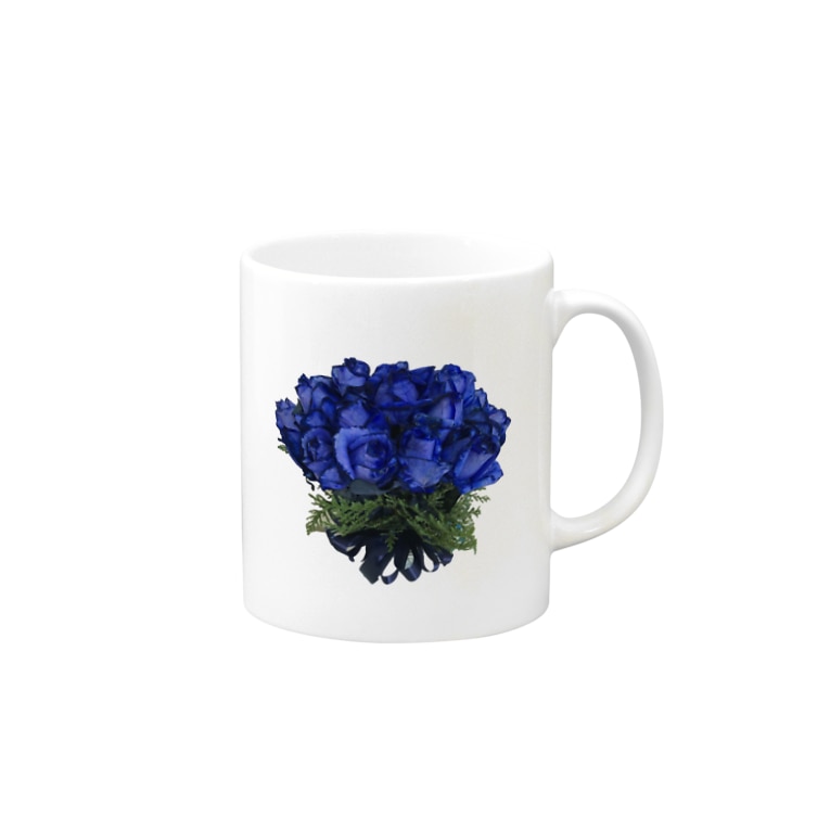 青い薔薇の花言葉 夢叶う 奇跡 祝福をお届け Obachanのマグカップ通販 Suzuri スズリ
