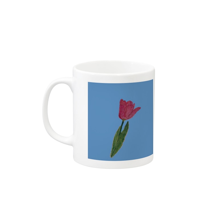 チューリップ一輪 Quot Blue Quot Mugs By ミ Mxmfisa Suzuri