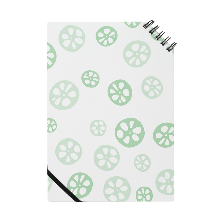 パステルな緑色のレンコン模様 つきしょっぷ Tuki Tuki のノート通販 Suzuri スズリ
