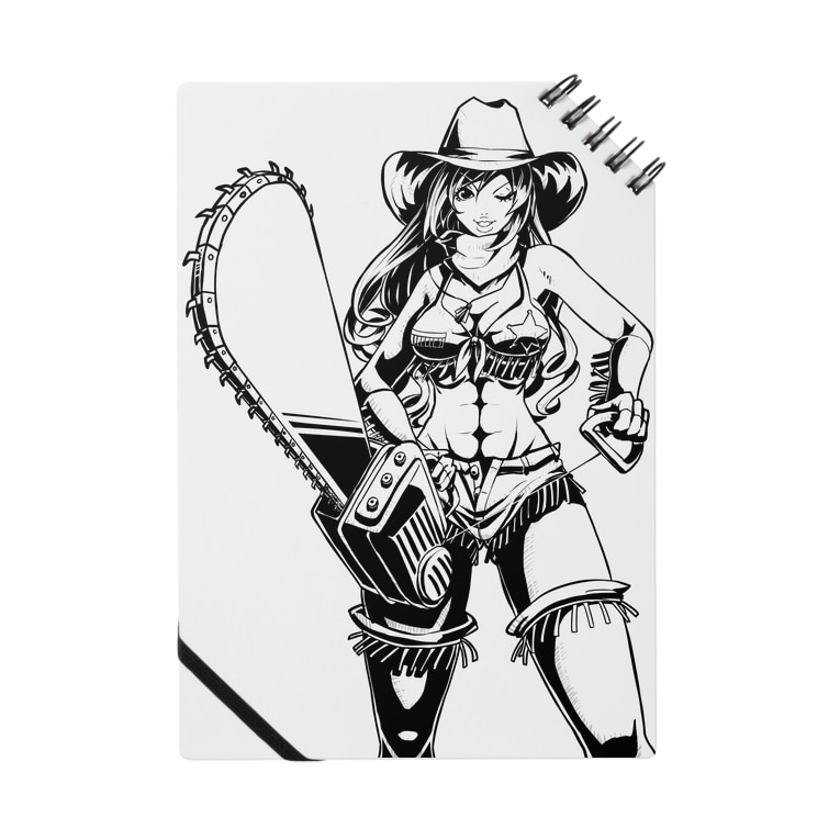 アメリカンコミック アメコミ 風 セクシーなチェーンソーを持ったカウガール モノクロ Illust Designs Labのノート通販 Suzuri スズリ アメリカンコミック アメコミ 風 セクシーなチェーンソーを持ったカウガール モノクロ Illust Designs Labのノート通販 Suzuri スズリ