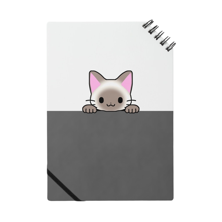 ひょっこりポインテッド猫 黒 かわいいもののおみせ いそぎんちゃく Isoginchaku2go のノート通販 Suzuri スズリ ひょっこりポインテッド猫 黒 かわいいもののおみせ いそぎんちゃく Isoginchaku2go のノート通販 Suzuri スズリ