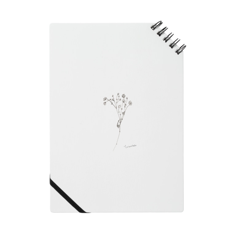 線画かすみ草 Logo Notebook By Rilybii Suzuri