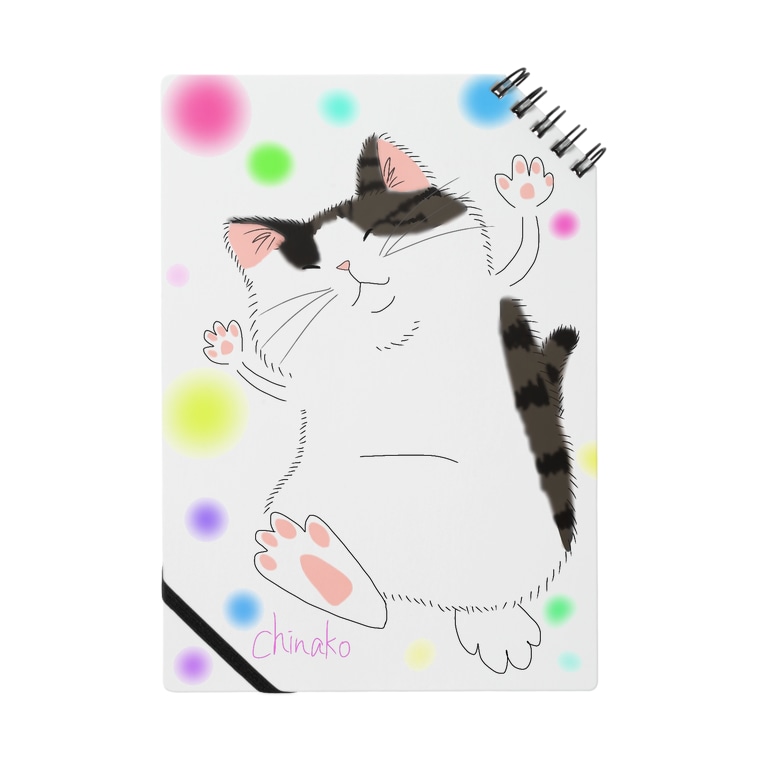餅猫シダーのハッピーダンス ちなこ 動物にも愛を Kuro0723china のノート通販 Suzuri スズリ