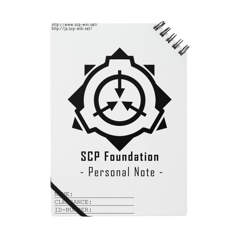 Scp財団ロゴグッズ ノート黒 Scp Foundation トランジスタ Scp Foundation Try Sound のノート通販 Suzuri スズリ