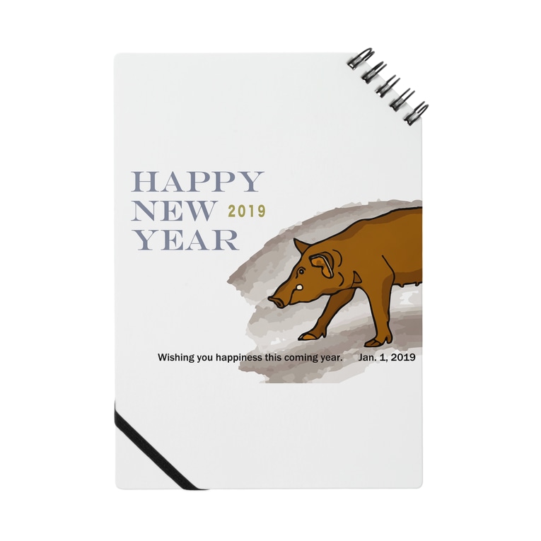 19亥年の猪のイラスト年賀状イノシシ ジルトチッチのデザインボックス Ocplanning のノート通販 Suzuri スズリ