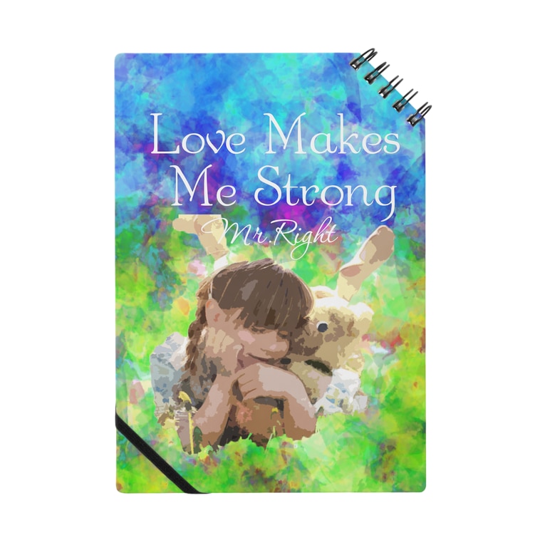 子供や女性が好きなパステルカラーファッション Love Makes Me Strong Mr Right Mrright のノート通販 Suzuri スズリ