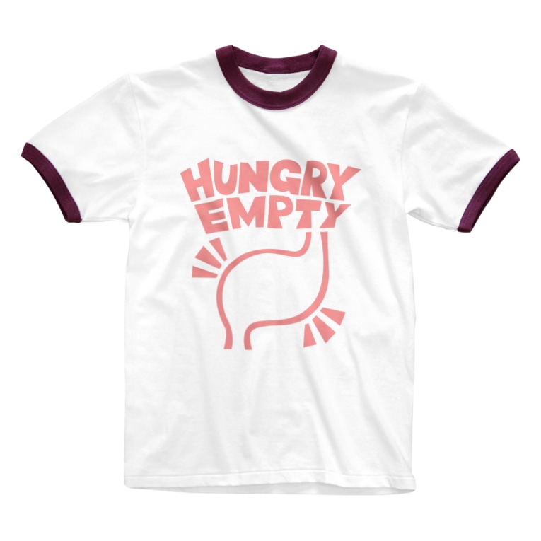 Harapeko Hungry Empty やすなま屋 Yasunama のリンガーtシャツ通販 Suzuri スズリ