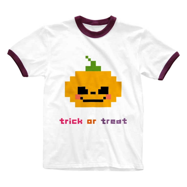 ドット絵ハロウィンランタングッズ なつ Natsuko のリンガーtシャツ通販 Suzuri スズリ