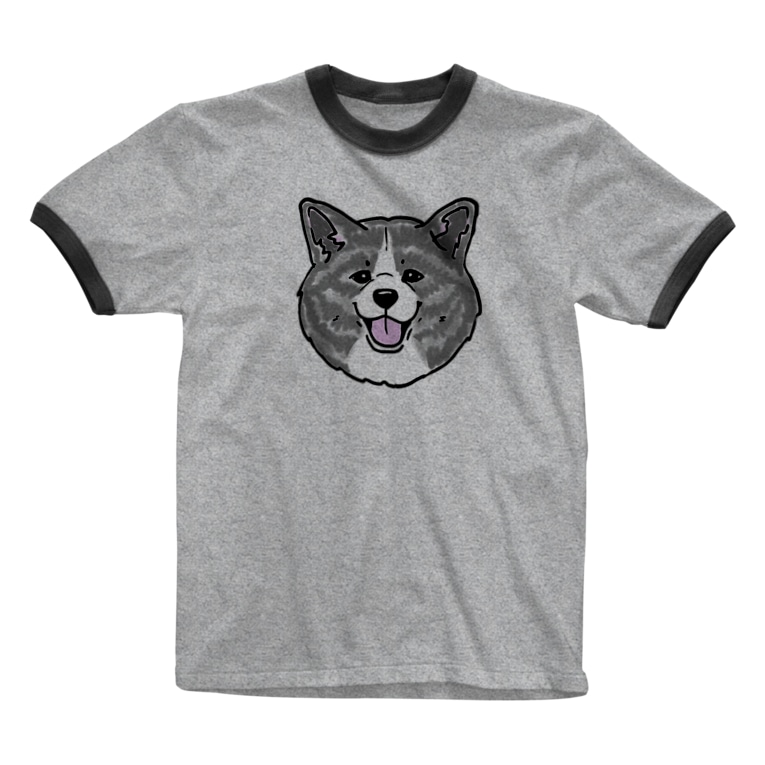秋田犬ハッピースマイル虎毛 春風工房 Harukaze Koubou のリンガーtシャツ通販 Suzuri スズリ 秋田犬ハッピースマイル虎毛 春風工房 Harukaze Koubou のリンガーtシャツ通販 Suzuri スズリ