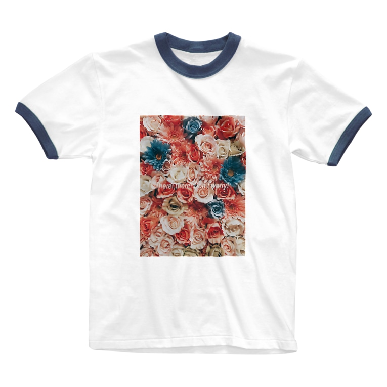 Flower くよくよするな Ann 39 S Shop Annchan のリンガーtシャツ通販 Suzuri スズリ