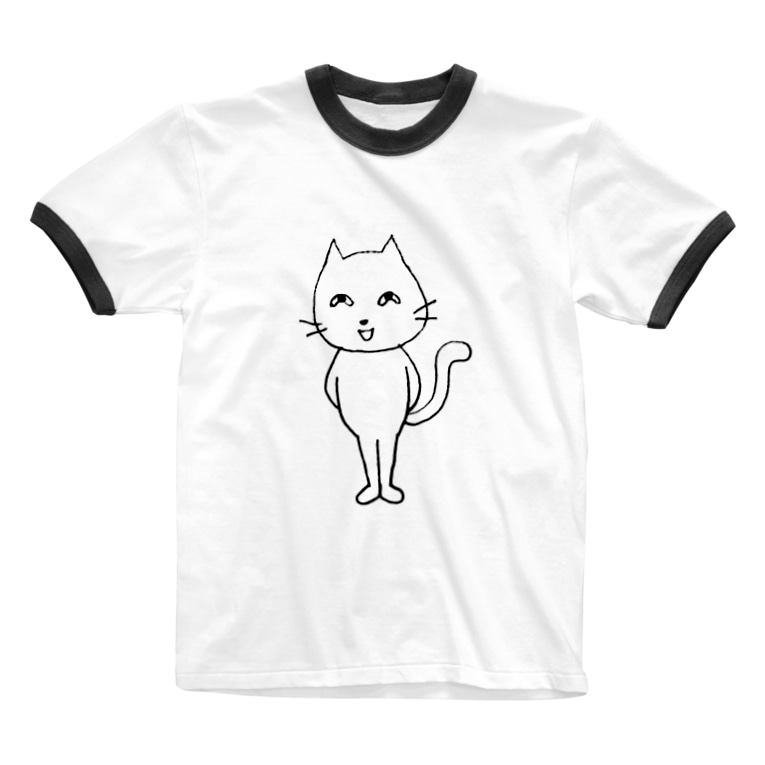 なんかムカつく猫 Ringer T Shirts By 残機0のお店 Zanki0 Suzuri