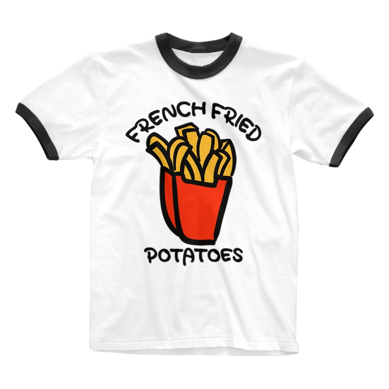 フライドポテト French Fried Potatoes ぽっぷんすたんぷ Pop N Stamp Popn Stamp のリンガーtシャツ通販 Suzuri スズリ