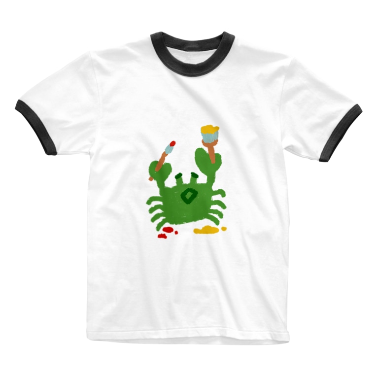 絵を描くカニ カニパニー Aiai Zawazawa のリンガーtシャツ通販 Suzuri スズリ 絵を描くカニ カニパニー Aiai Zawazawa のリンガーtシャツ通販 Suzuri スズリ