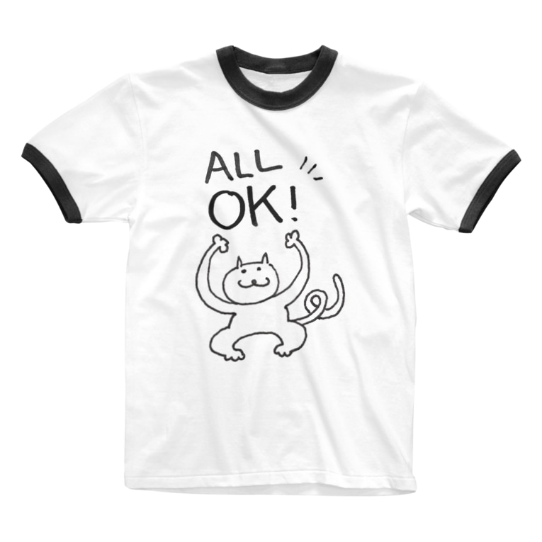 Okねこ ダサt専門shop ダサ屋 Shinworks のリンガーtシャツ通販 Suzuri スズリ