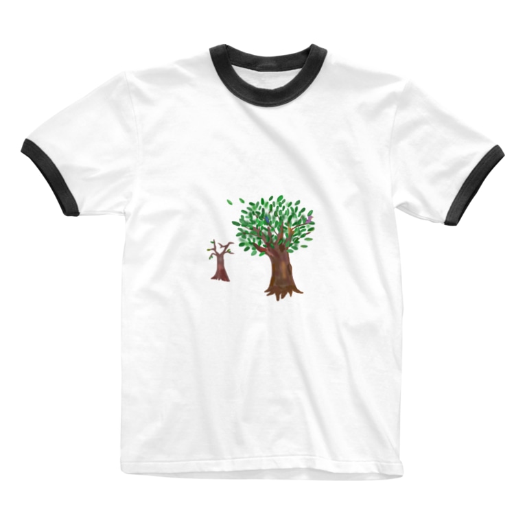 ことわざシリーズ 寄らば大樹の陰 Cobadiy Jyorunai のリンガーtシャツ通販 Suzuri スズリ