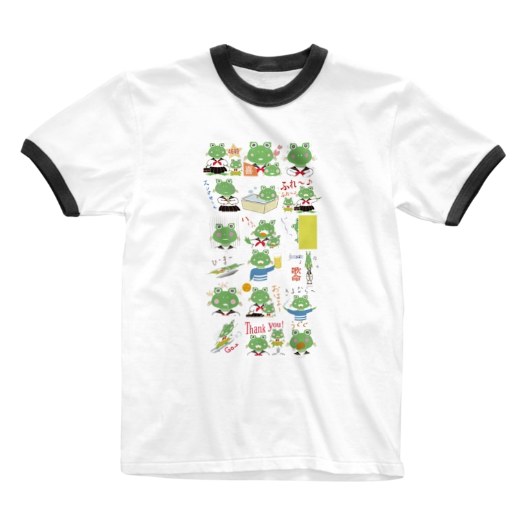 買えるのカエル カエルキャラの店 W Line のリンガーtシャツ通販 Suzuri スズリ 買えるのカエル カエルキャラの店 W Line のリンガーtシャツ通販 Suzuri スズリ