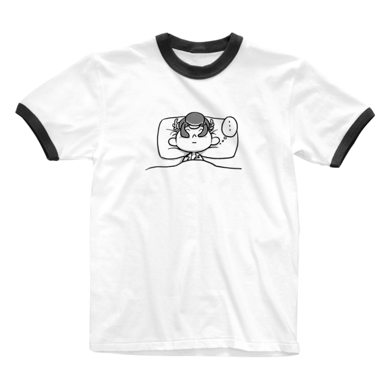 ペンギンおもしろtシャツ アイマスク Ringer T Shirts By 空とぶペンギン舎 Skypenguin Suzuri