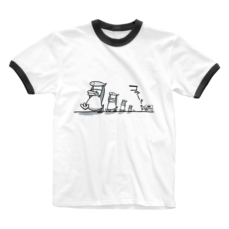 ペンギンおもしろtシャツ 魚ドロボー 空とぶペンギン舎 Skypenguin のリンガーtシャツ通販 Suzuri スズリ ペンギンおもしろtシャツ 魚ドロボー 空とぶペンギン舎 Skypenguin のリンガーtシャツ通販 Suzuri スズリ