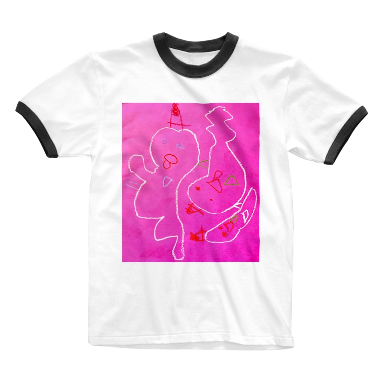いろんな形のおばけ トリオ Gyu Tanのリンガーtシャツ通販 Suzuri スズリ いろんな形のおばけ トリオ Gyu Tanのリンガーtシャツ通販 Suzuri スズリ