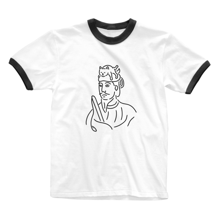 聖徳太子とネコ 和をもって尊しとなす イラスト Aliviostaのリンガーtシャツ通販 Suzuri スズリ 聖徳太子とネコ 和をもって尊しとなす イラスト Aliviostaのリンガーtシャツ通販 Suzuri スズリ