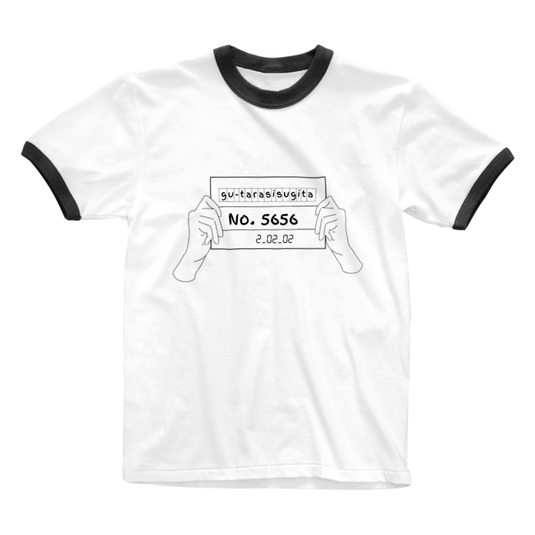 Gu Tarasisugita マグショットボード Potetoaiのリンガーtシャツ通販 Suzuri スズリ Gu Tarasisugita マグショットボード Potetoaiのリンガーtシャツ通販 Suzuri スズリ