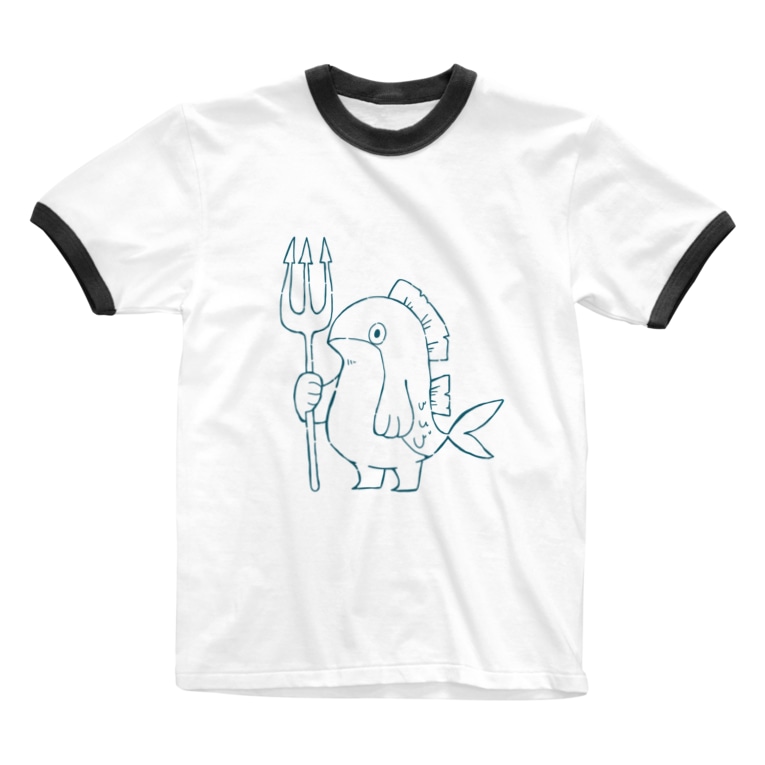 ぎょじん 青線 ちょぼろうshop Tyoborou のリンガーtシャツ通販 Suzuri スズリ