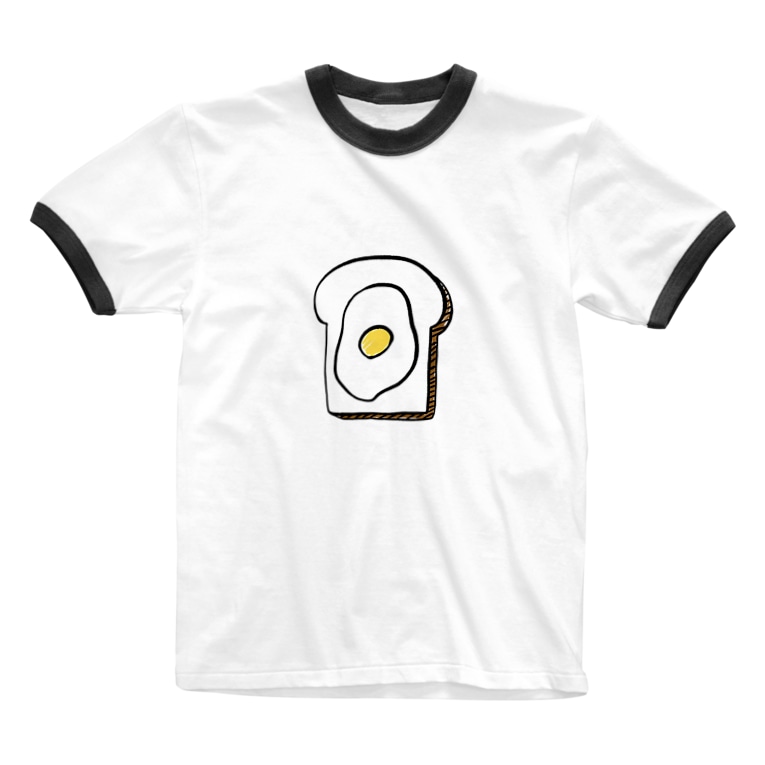 食パンにのった目玉焼き 鈴木さらだ Suzuki Sarada のリンガーtシャツ通販 Suzuri スズリ 食パンにのった目玉焼き 鈴木さらだ Suzuki Sarada のリンガーtシャツ通販 Suzuri スズリ