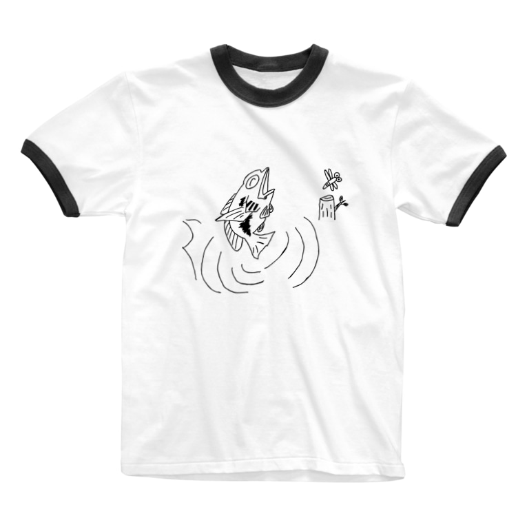 ブラックバス トンボ ドリチャン Mokukin のリンガーtシャツ通販 Suzuri スズリ ブラックバス トンボ ドリチャン Mokukin のリンガーtシャツ通販 Suzuri スズリ