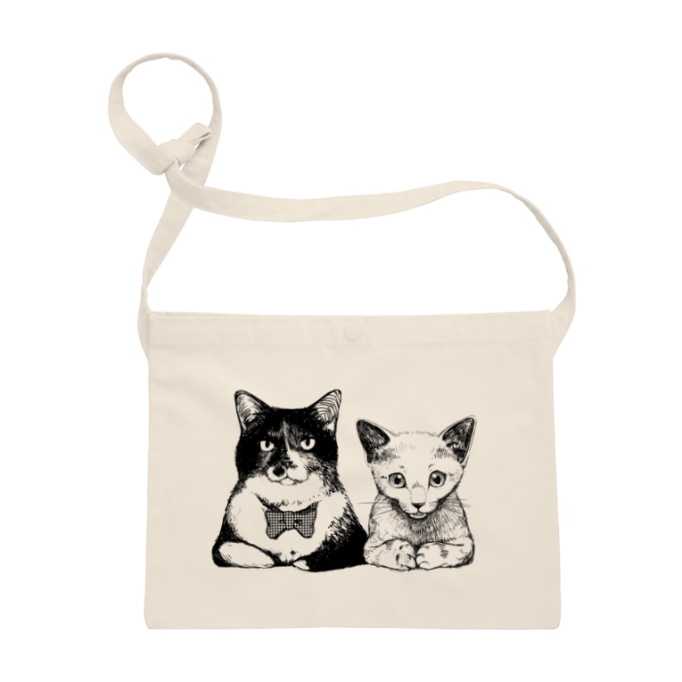 かしこまったマオとライカ 愛猫達の雑貨店 Asyura Mao のサコッシュ通販 Suzuri スズリ かしこまったマオとライカ 愛猫達の雑貨店 Asyura Mao のサコッシュ通販 Suzuri スズリ