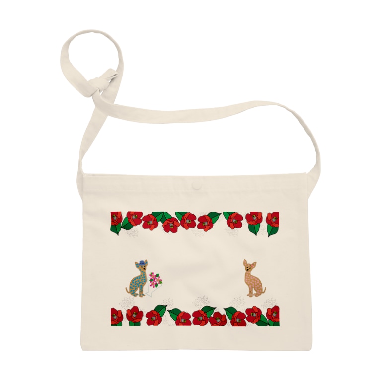 椿でラブ わんわん物語 ジルトチッチのデザインボックス Ocplanning のサコッシュ通販 Suzuri スズリ